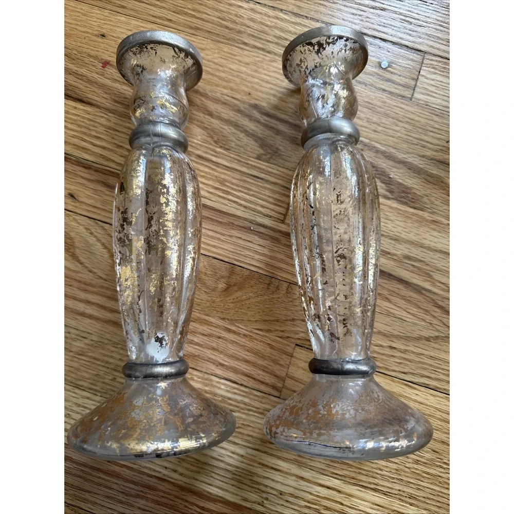 24 Carat Gold hand painted Clear Glass 9.5